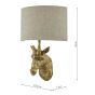 Sophie Giraffe Wall Light Gold With Shade