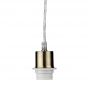 1 Light Antique Brass E27 Suspension With Clear Cable