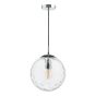 Ripple Pendant Polished Chrome & Clear Glass