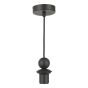 1 Light Matt Black E27 Suspension