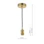 1 Light E14 Suspension Natural Brass