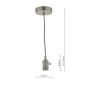 1 Light E14 Suspension Antique Chrome