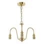 3 Light Suspension Natural Brass Fitting Only