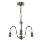 3 Light Suspension Antique Chrome Fitting Only