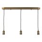 3 Light E14 Bar Suspension Antique Bronze