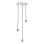 3 Light Polished Chrome E27 Suspension Cluster