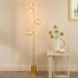 Spiral 6 Light Floor Lamp Matt Gold