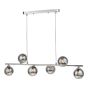 Spiral 6 Light Bar Pendant Polished Chrome With Smoked Glass