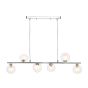 Spiral 6 Light Bar Pendant Polished Chrome With Clear/Opal Glass