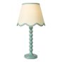 Spool Table Lamp Blue With Shade