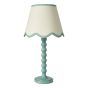 Spool Table Lamp Blue With Shade