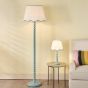 Spool Table Lamp Blue With Shade