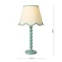 Spool Table Lamp Blue With Shade