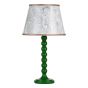 Spool Table Lamp Green With Shade