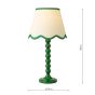 Spool Table Lamp Green With Shade