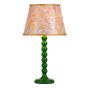 Spool Table Lamp Gloss Green Base Only