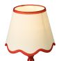 Spool Table Lamp Red With Shade