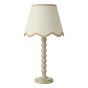 Spool Table Lamp Taupe With Shade
