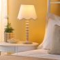 Spool Table Lamp Taupe With Shade