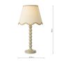 Spool Table Lamp Taupe With Shade