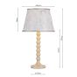 Spool Table Lamp Gloss Taupe Base Only