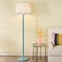 Spool Floor Lamp Blue With Shade
