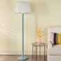 Spool Floor Lamp Blue With Shade