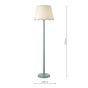 Spool Floor Lamp Blue With Shade