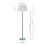 Spool Floor Lamp Blue Base Only