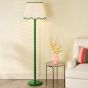 Spool Floor Lamp Green With Shade