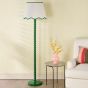 Spool Floor Lamp Green With Shade