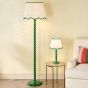 Spool Floor Lamp Green With Shade