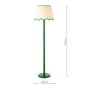 Spool Floor Lamp Green With Shade