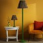 Spool Floor Lamp Gloss Green Base Only