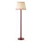 Spool Floor Lamp Red With Shade