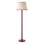 Spool Floor Lamp Red With Shade