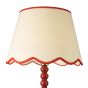 Spool Floor Lamp Red With Shade