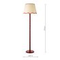 Spool Floor Lamp Red With Shade