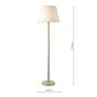 Spool Floor Lamp Gloss Taupe Base Only