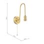 Tall Wall Light Natural Brass Bracket Only