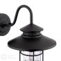 Audley End Stables Outdoor Wall Light Matt Black and Glass IP44