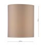 Suelita Taupe Cotton Cylinder Shade 18.5cm