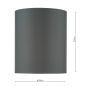 Suelita Grey Cotton Cylinder Shade 18.5cm