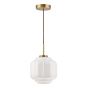 Sumitra Small Pendant Antique Bronze and Opal Glass