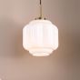 Sumitra Small Pendant Antique Bronze and Opal Glass