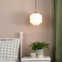 Sumitra Small Pendant Antique Bronze and Opal Glass