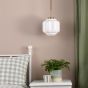 Sumitra Small Pendant Antique Bronze and Opal Glass