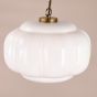 Sumitra Large Pendant Antique Bronze and Opal Glass