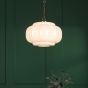 Sumitra Large Pendant Antique Bronze and Opal Glass