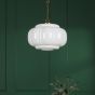 Sumitra Large Pendant Antique Bronze and Opal Glass